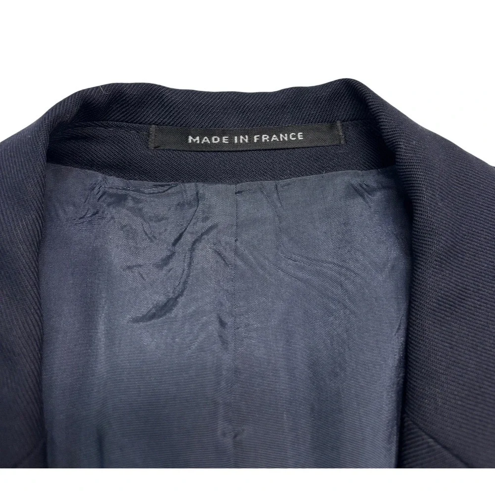 vtg Yves Saint Laurent 38R Navy Blue Blazer Jacket Sport Suit Coat Gold Buttons